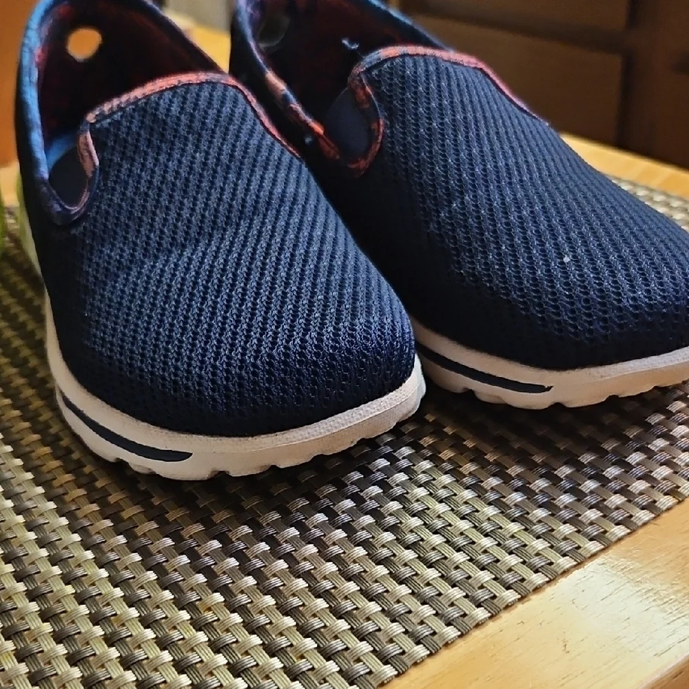 Skechers Goga Mat Navy Blue Slip-On Sneakers Womens Size 7 - Picture 6 of 7